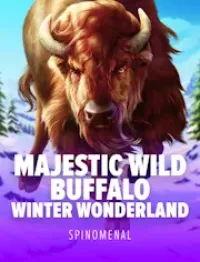 majestic wild buffalo winter wonderland - logo