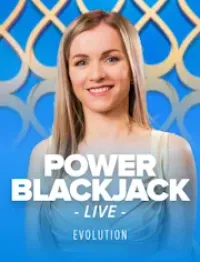 power blackjack slot logo